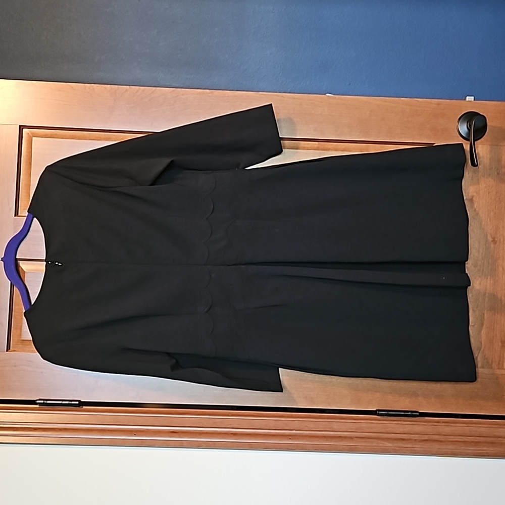 Banana Republic Ponte Scalloped Waist Black Dress - Picture 3 of 7